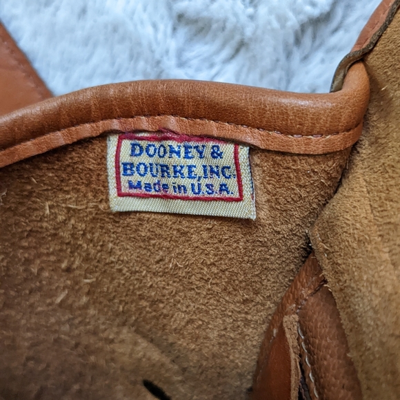 Dooney & Bourke Vintage Leather Purse Crossbody Brass Buckle Pebbled All Weather - Picture 5 of 10